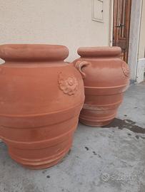 Coppia di Orci vasi e giare Toscane in terracotta