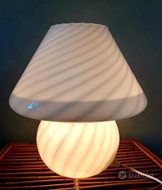 Lampada fungo Murano bianco 