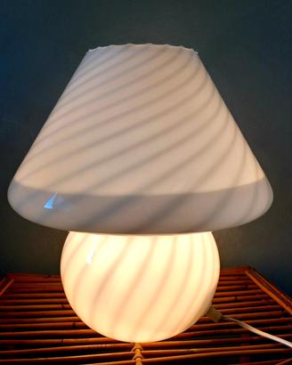 Lampada fungo Murano bianco 