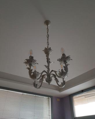 Coppia Lampadari Restaurati stile shabby chic