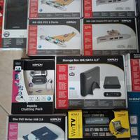  Lotto Accessori PC Nuovi – NAS, PCI, Box HDD, DVD