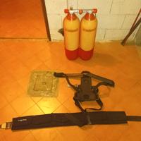 Bivalve Technisub Carbon vintage bombole ossigeno