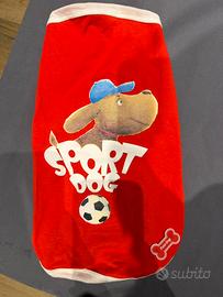 Maglietta canotta cane Fuss Dog rosso cotone 35cm