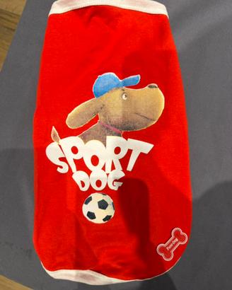 Maglietta canotta cane Fuss Dog rosso cotone 35cm