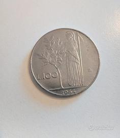 Rara moneta 100 lire minerva 1964 