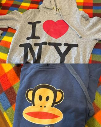 Felpa I love NY e paul frank oroginali