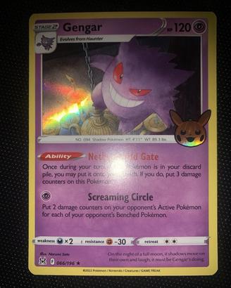 Card Pokemon Gengar Holo Stamp Halloween 066/196