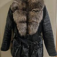 Giacca in vera pelle e pelliccia