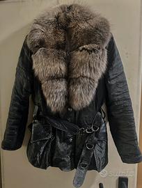 Giacca in vera pelle e pelliccia