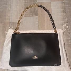 Borsa in vera pelle color nero-CUOIERIA FIORENTINA