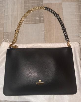 Borsa in vera pelle color nero-CUOIERIA FIORENTINA