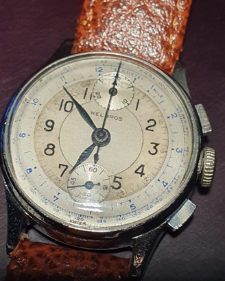 Helbros cronografo anni 40 venus cal.170