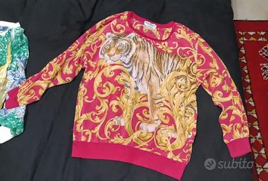 Salvatore Ferragamo fantasia tigre seta vintage

