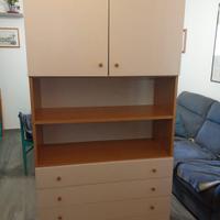 libreria 2 ante più cassetti 