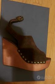 Jeffrey Campbell marroni Pelle