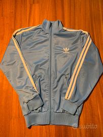 Giacca tuta Adidas vintage azzurra track jacket