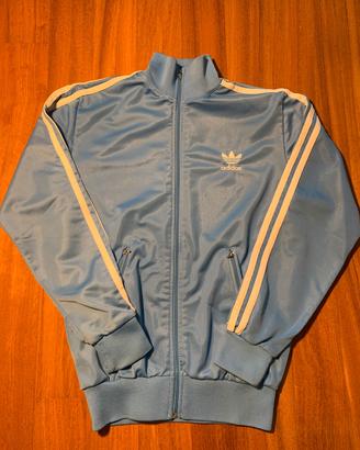 Giacca tuta Adidas vintage azzurra track jacket