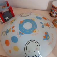 Plafoniera in vetro da bambini