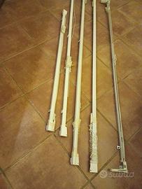 2 Binario bastone tenda in alluminio con corde