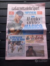 GAZZETTA SINNER IL MIO ANNO MAGICO SETTEMBRE 2024
