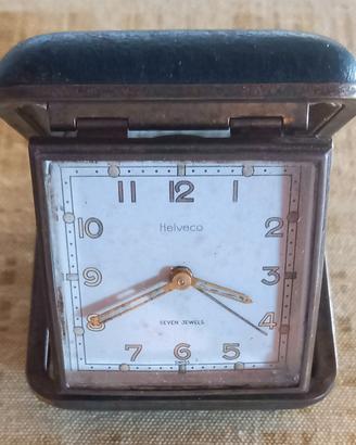 Sveglia da viaggio vintage HELVECO Jewels 7 Swiss 