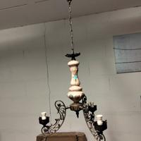 Lampadario in ferro battuto 