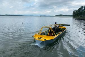 Barchino falciante barca falciatrice