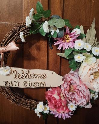 Decorazioni porta esterna interamente fatto a mano