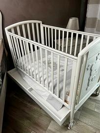 Culla lettino Pali in legno bianco