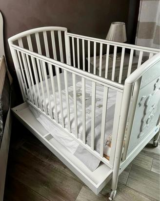 Culla lettino Pali in legno bianco