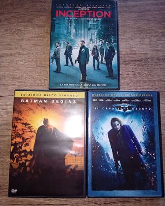 Lotto 3 dvd Christopher Nolan Batman