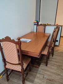 Tavolo legno + sedie