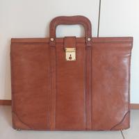 valigetta lavoro, borsa sottomano vintage in pelle