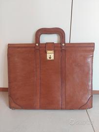 valigetta lavoro, borsa sottomano vintage in pelle