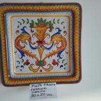CERAMICA, piatto quadrato DERUTA 30X30 cm