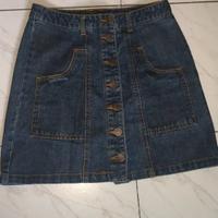 Gonna jeans corta - bottoni