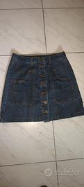 Gonna jeans corta - bottoni