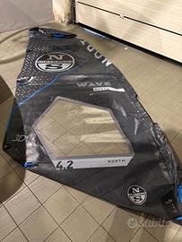 Vela windsurf wave clear north sail 4.2