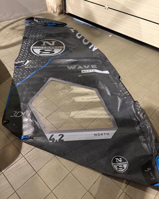 Vela windsurf wave clear north sail 4.2