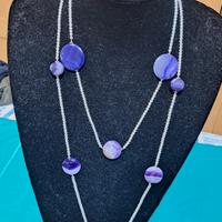 collana lunga con pallini cristallo di rocca 