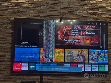 Smart tv LG NanoCell 65” - schermo danneggiato