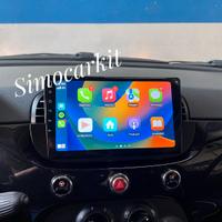 CAR TABLET 9 POLLICI ANDROID 12 CARPLAY X FIAT 500