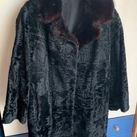 Cappotto pelliccia breitschwanz nero