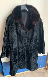 Cappotto pelliccia breitschwanz nero