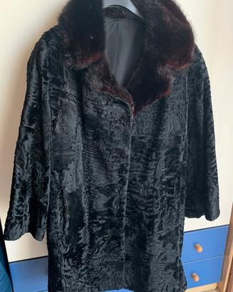 Cappotto pelliccia breitschwanz nero