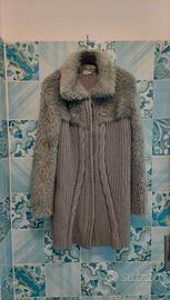 Cardican Alberta Ferretti grigio lana vergine 44