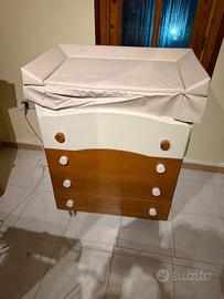 fasciatoio in legno con cassetti