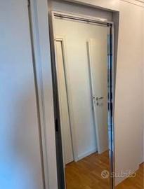 Specchio grande cromato silver