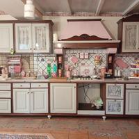 cucina style country  legno castagno