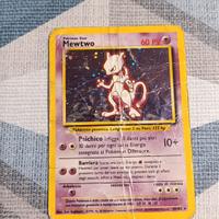 Carta Pokémon Vintage Holo Mewtwo 10/102 set base 
